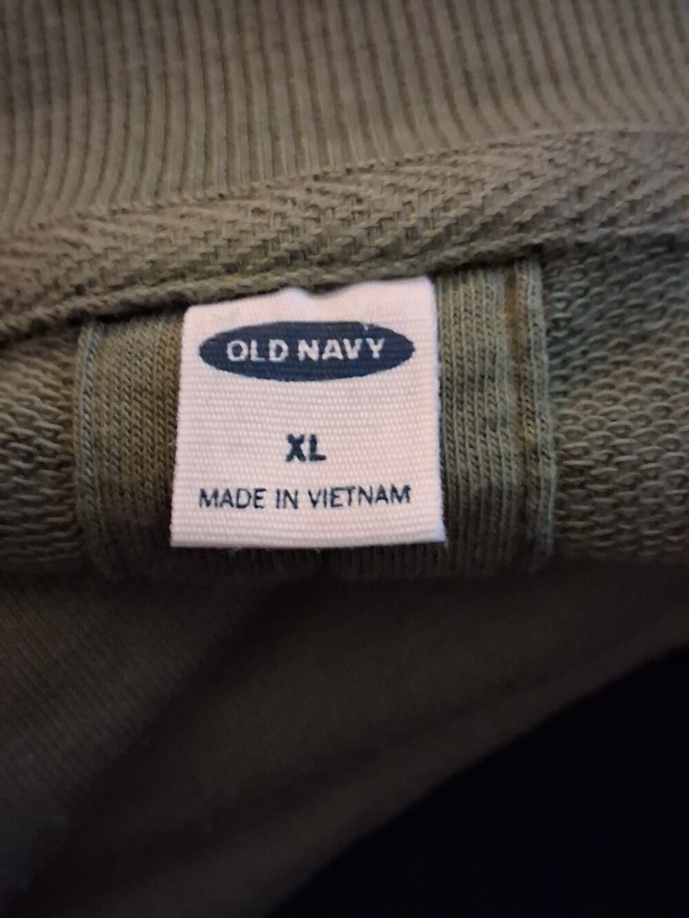 Old Navy-Olive Green-Long Sleeve-Sweatshirt-Back Keyholes-Woman's-XL - Picture 3 of 5